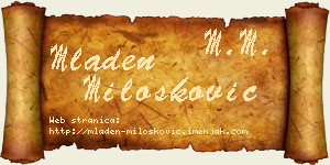 Mladen Milošković vizit kartica